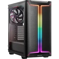 be quiet! Pure Base 501 DX - Midi-tårn - ATX - sidepanel med vindue (hærdet glas) - ingen strømforsyning (ATX / PS/2) - sort - USB/Lyd