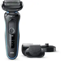 Braun Shaver 50-M4500cs Cordless, Charging time 1 h, Lithium Ion, Number of shaver heads/blades 3, Black/Mint, Wet & Dry