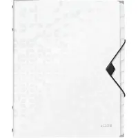 Leitz WOW - Klassificeringsmappe - 12 rum - 12 dele - rygbredde: 17 mm - for A4 (210 x 297 mm) - kapacitet: 200 ark - med faneblade - hvid