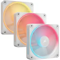 Corsair iCUE Link LX120-R RGB Starter Kit - Indsats med blæser - omvendt klinge - 120 mm - hvid (pakke med 3)