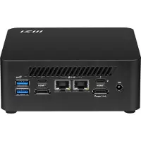 MSI - 1 150U / op til 5.4 GHz - RAM 0 GB - ingen HDD - Gigabit Ethernet, 2.5 Gigabit Ethernet - 802.11a/b/g/n/ac/ax (Wi-Fi 6E) - intet OS - skærm: ingen - sort