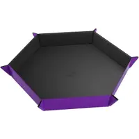 GameGenic Magnetic Dice Tray - Hexagonal - Black/Purple