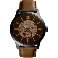 Fossil Herreur - - Townsman - 48 mm - Automatisk - Brunt læder