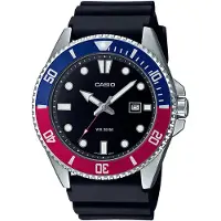 Casio Herreur MDV-107-1A3VEF Collection Sort/Gummi Ø44.2 mm