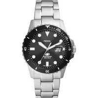 Fossil Ur - Mænd - FS6032 - Sølv Rustfrit stål - 42 mm - Sort