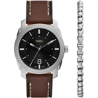 Fossil Analogt ur 'MACHINE' brun / mørkegrå / sølv