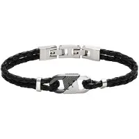 Emporio Armani Armbånd sort / sølv