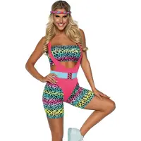 Leg avenue 80's cardio cutie 4 pc inklusive - stor / flerfarvet