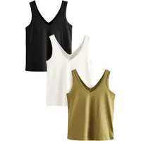 Next Overdel '3er-Pack' khaki / sort / hvid