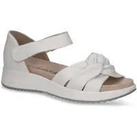 Caprice Sandal, white, made of Leather without heel, Size 38