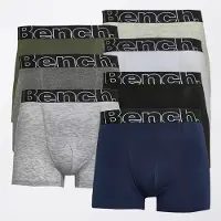 Bench Herre Burchard Syv-pak Boxers Ecru Melange/Khaki/Hvid/Antracit Melange/Sort/Grå Melange/Marineblå