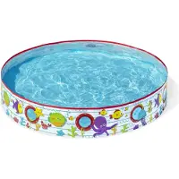 Bestway 55029, Oppustelig pool, 340 L, Rund, 2 År, PVC, Vinyl, Flerfarvet