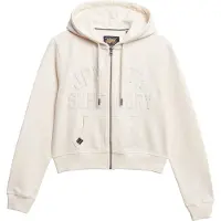 Superdry Superdrytil kvinder. W2012335A Sweatshirt Athletic Tonal Crop beige (L), Casual, Bomuld