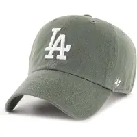 47 'Los Angeles La Dodgers Clean Up Justerbar Hat - Moss Green/White Unisex Voksen - MLB Baseball Cap