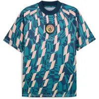 Puma Manchester City ftblSTATEMENT Retro Jersey, Clothing, Marine Blue/Turquoise Surf, XS