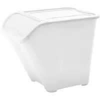 Kis all-in opbevaringsboks XL 55 liter hvid med låg