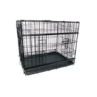 Active Canis - Premium bur med skydedør - Sort - 122 x 76 x 84 cm