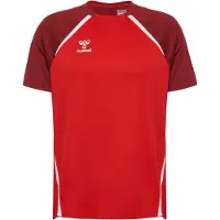 Hummel Trænings T-Shirt hmlLEAD 2.0 - Rød/Bordeaux/Hvid, størrelse Small