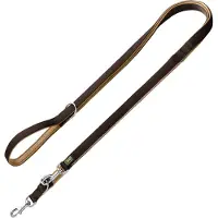 Hunter neopren hundesnor, brun/karamel - Økonomipakke: Leash Neopren + Collar Vario Basic Alu-Strong L
