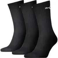Puma Sokker Crew 3-pak - Sort, størrelse 39-42