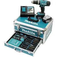 Makita DHP453RFX2 - Hammerbor/skruemaskine - ledningfri - 2-hastigheders - nøgleløs borepatron 13 mm - 42 N·m - 2 batterier - 18 V