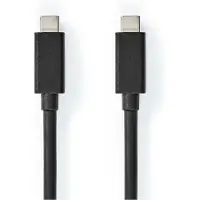 Nedis Ccgb64020bk20 Usb 3.2 Gen 2-kabel Usb-c M-usb-c M 4k@ 20 Gb/s Nikkelbelagt 2 M 100w 60hz