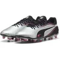 Puma KING MATCH FG/AG Football Boots Unisex, Shoes, Silver/Black/Sun Struck, 46.5