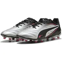 Puma KING PRO FG/AG Football Boots Unisex, Shoes, Silver/Black/Sun Struck, 42.5