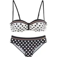LASCANA Bikini orange / sort / hvid