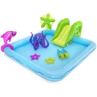Bestway Oppustelig Badebassin m. Rutsjebane - Fantastic Aquarium - - OneSize - Badebassin