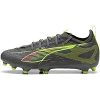 Puma ULTRA 5 PRO FG/AG Football Boots Youth, Shoes, Matte Aged Silver/Yellow Alert/Sun Struck, 28