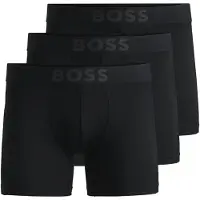 BOSS Active Pakke med tre par boksershorts i mikrofiber med meshindlæg