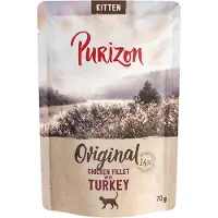Purizon Kitten 24 x 70 g - kornfri - Kyllingefilet med kalkun