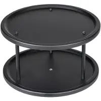 SmartaSaker køkkenorganizer til bordplade LAZY SUSAN 2-etagers metal 26,5x15,5x26,5 cm