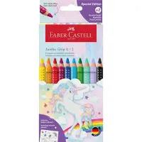 Faber-Castell Farveblyanter - Jumbo Grip - Akvarel - 8+2 Sparkle - - OneSize - Farvesæt