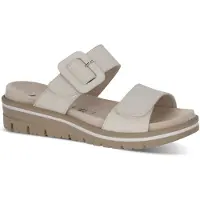 Caprice Mule, white, made of Leather with Wedge heel, Size 38