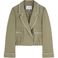 Scalpers Blazer khaki / hvid