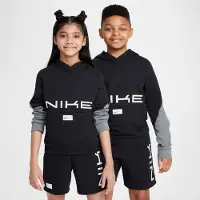 Nike Hættetrøje Dri-FIT Multi Fleece Pullover - Sort/Grå/Hvid Børn, størrelse L: 147-158 cm
