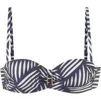 LASCANA Bikinioverdel marin / hvid