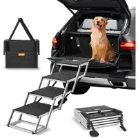 Vevor Hundetrappe til biler 4-trins sammenklappelige hundetrin Aluminium Belaster op til 150 lbs