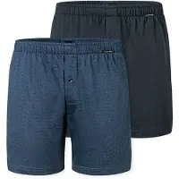 Schiesser Boksershorts 'Basic' mørkeblå / sort