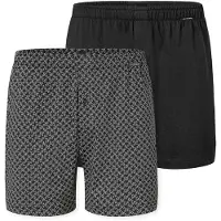 Schiesser Boksershorts ' Basic ' grå / sort