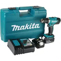 Makita DDF487 - Bor/driver - ledningfri - 2-hastigheders - borepatron med nøgle 13 mm - 40 N·m - 2 batterier - 18 V
