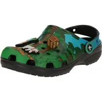 Crocs Åbne sko 'Minecraft' lyseblå / brun / grøn / offwhite