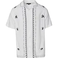 KOROSHI Skjorte sort / offwhite