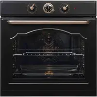 Gorenje Classic BOS67371CLB - Ovn - til indbygning - niche - bredde: 56 cm - dybde: 55 cm - højde: 59 cm - med selv-rengøring - Klasse A - mat sort