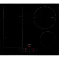 Beko HII64200FMT, Sort, Indbygget, 60 cm, Zone induktionskogeplade, Glas, 4 zone(s)