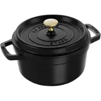 Staub Rundt St?bejern Cocotte Sort 2,25 qt 40509-487-0