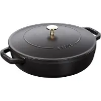Staub 40511-472, 3,7 L, Sort, Støbejern, Emalje, Støbejern, 260 °C