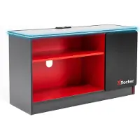 X Rocker XROCKER Gaming Kommode LED Schublade/2 Regale/grau-rot